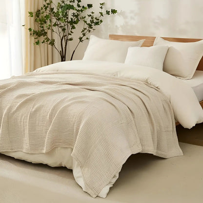 Soft Cotton All Season Throw Blanket