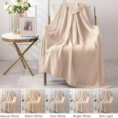 Soft Cotton All Season Throw Blanket
