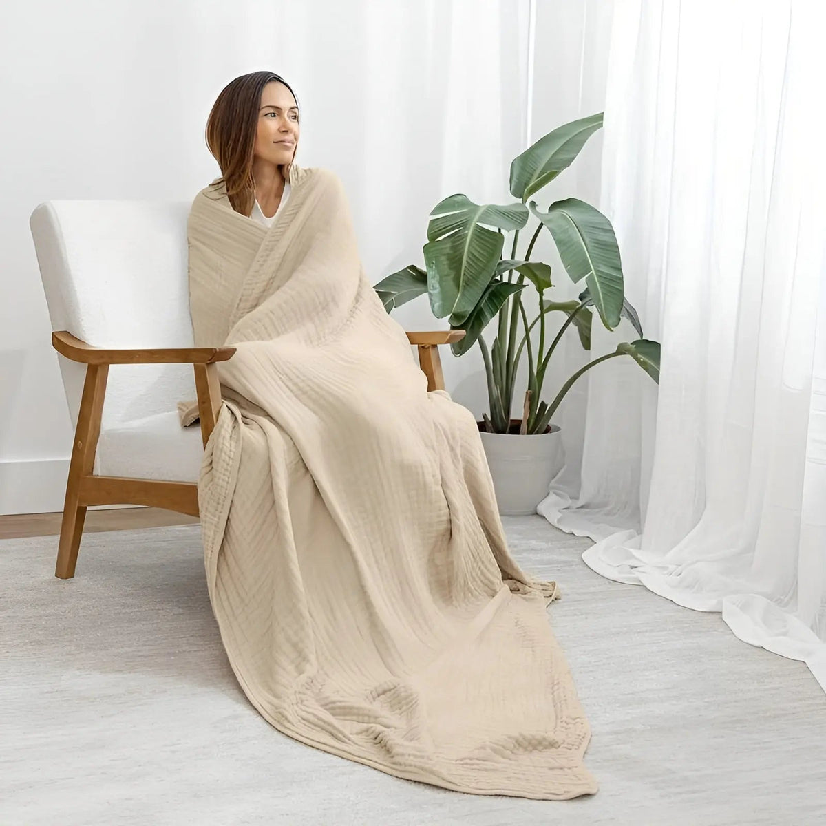 Soft Cotton All Season Throw Blanket