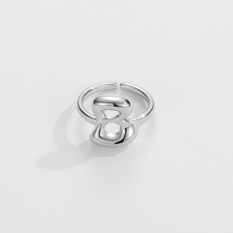 Fashionable Alphabet Initial Ring