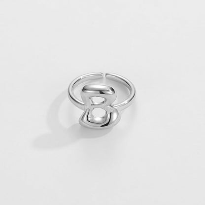 Fashionable Alphabet Initial Ring
