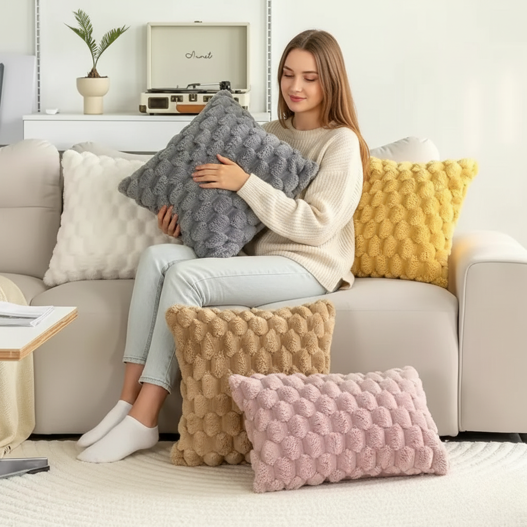 Soft Plush Cotton Cushion Cover - Yeezlab