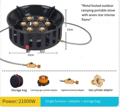 Compact Portable Camping Gas Burner with Auto Ignition