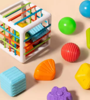 Colorful Learning Cube Toy for Kids Motor Skills