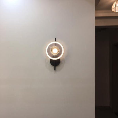 Minimalist Round Glass Wall Light