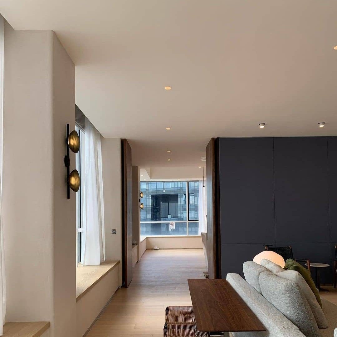 Minimalist Round Glass Wall Light