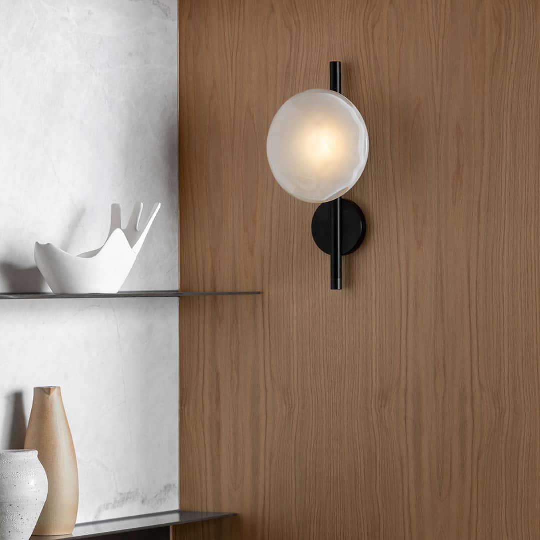 Minimalist Round Glass Wall Light