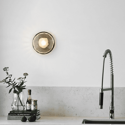 Minimalist Round Glass Wall Light
