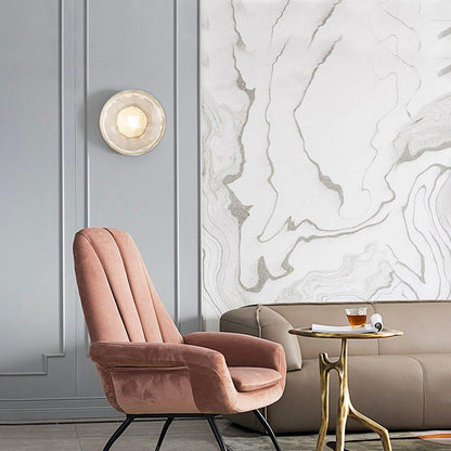 Minimalist Round Glass Wall Light