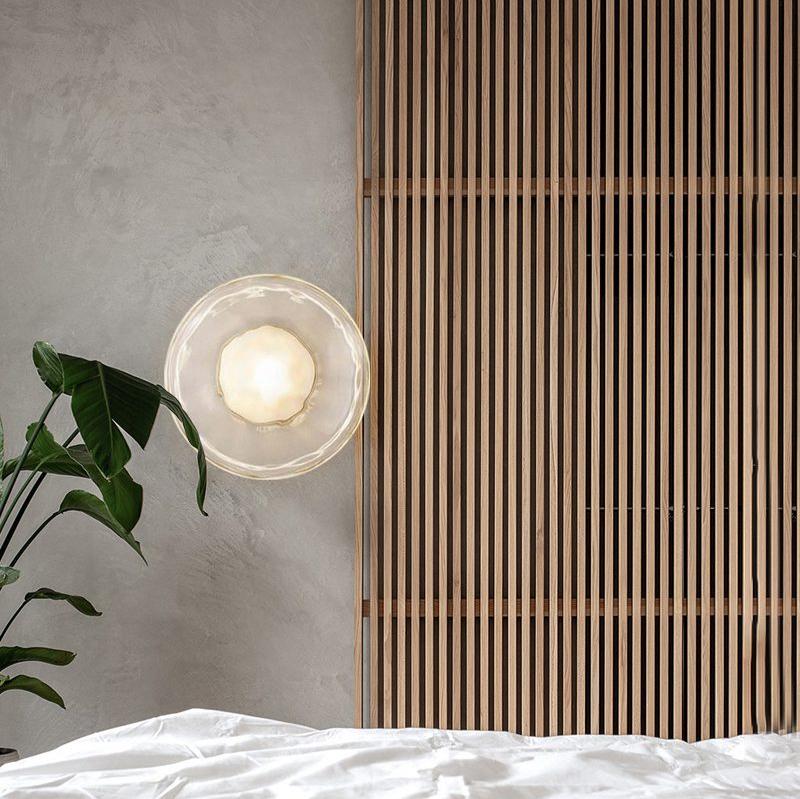 Minimalist Round Glass Wall Light