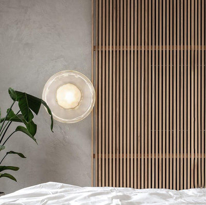 Minimalist Round Glass Wall Light