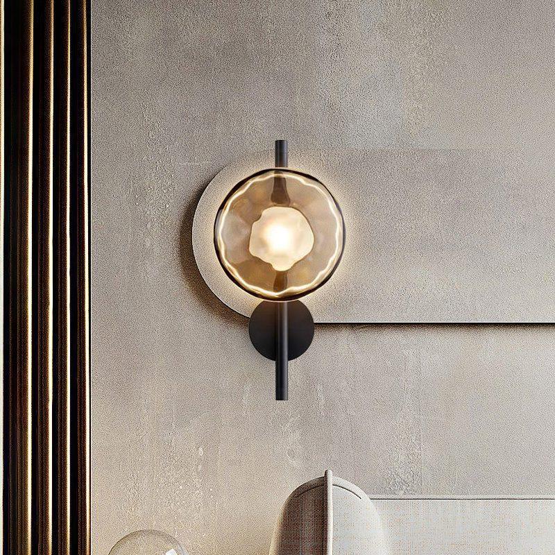 Minimalist Round Glass Wall Light