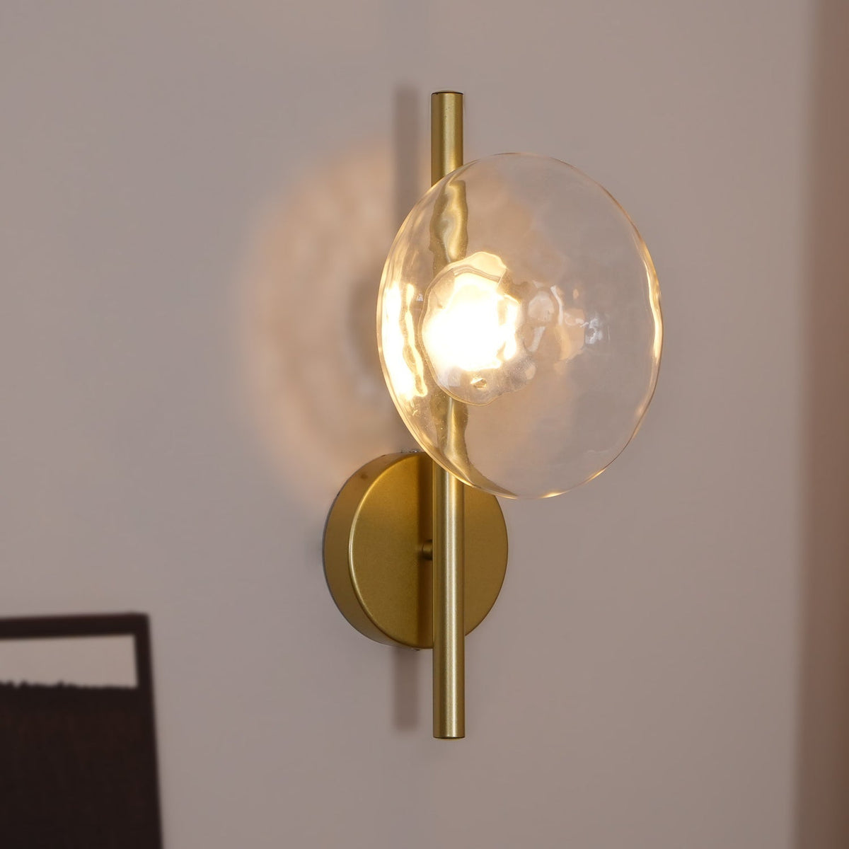 Minimalist Round Glass Wall Light