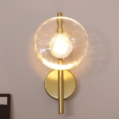 Minimalist Round Glass Wall Light