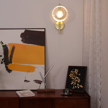 Minimalist Round Glass Wall Light