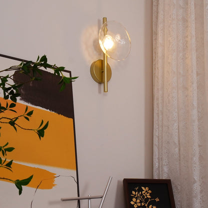 Minimalist Round Glass Wall Light