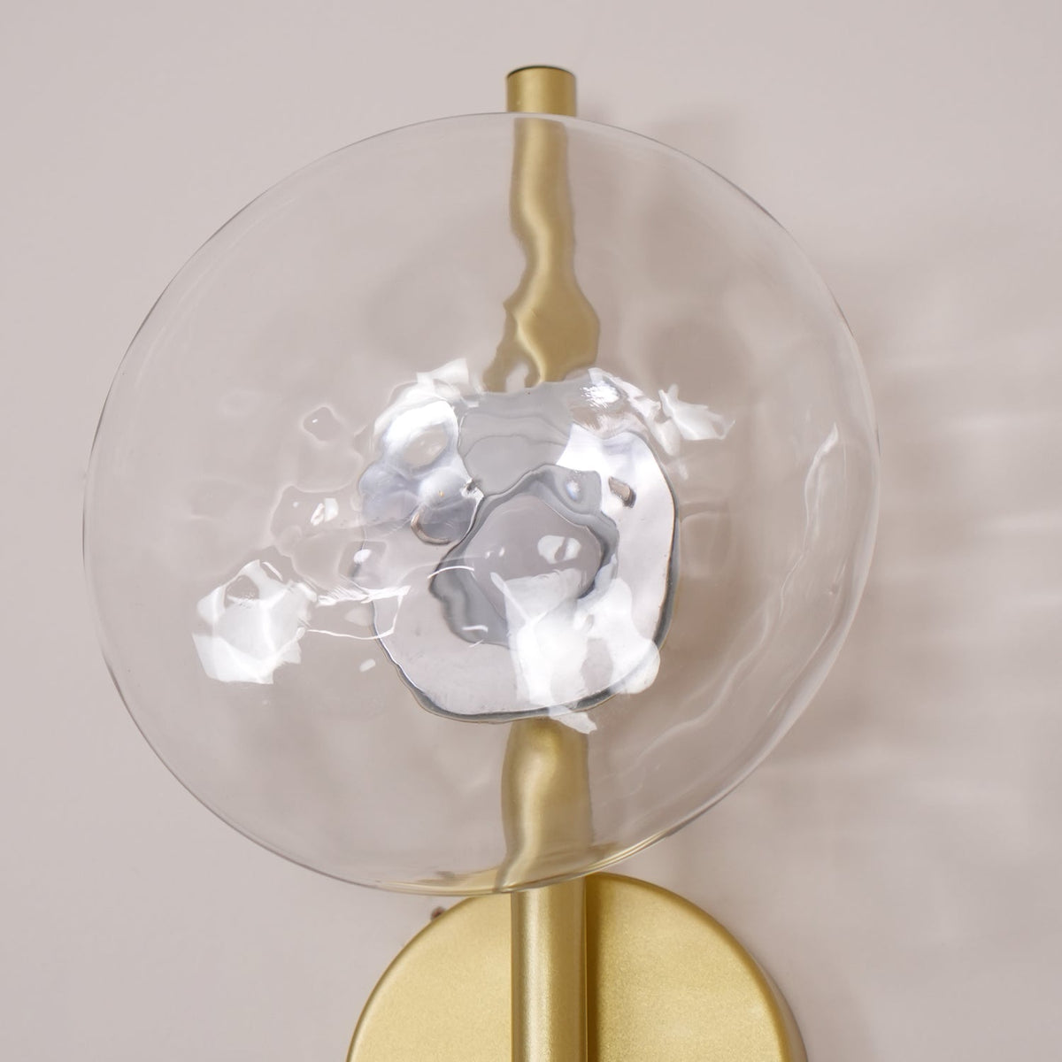Minimalist Round Glass Wall Light