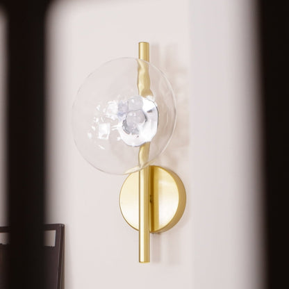 Minimalist Round Glass Wall Light