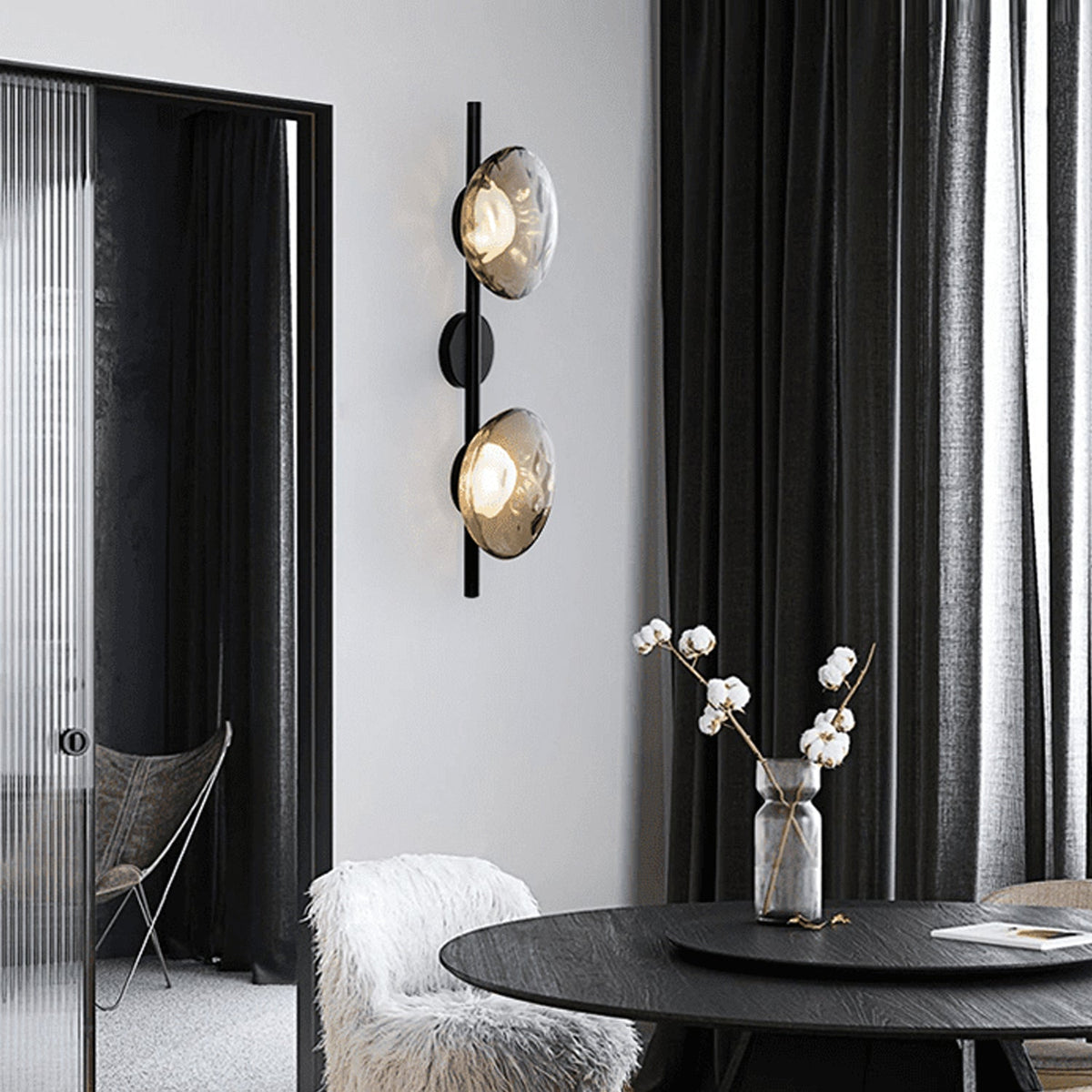 Minimalist Round Glass Wall Light