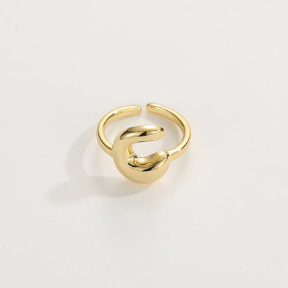 Fashionable Alphabet Initial Ring