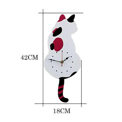 Fun Feline Pendulum Wall Clock