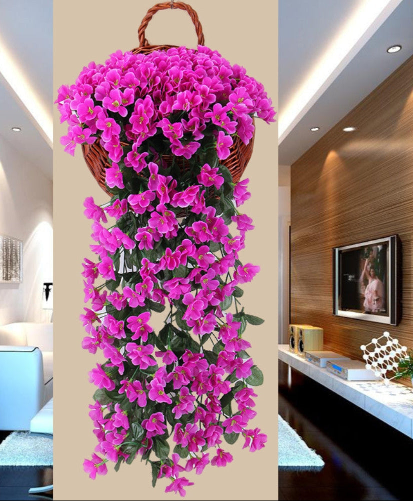 Beautiful Fake Orchid Hanging Plant