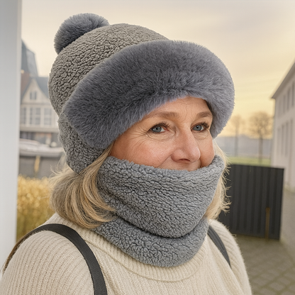 Soft Fleece Beanie and Scarf Set