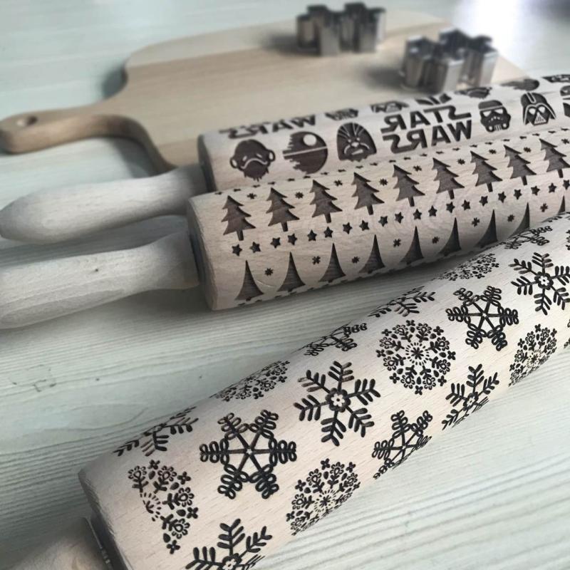Top Christmas Reindeer Cookie Rolling Pin for Baking