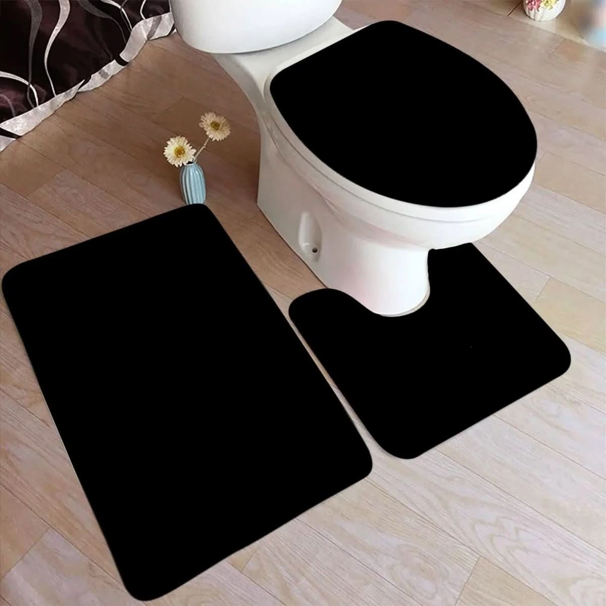 Soft 3-Piece Bathroom Rug Set with Grip