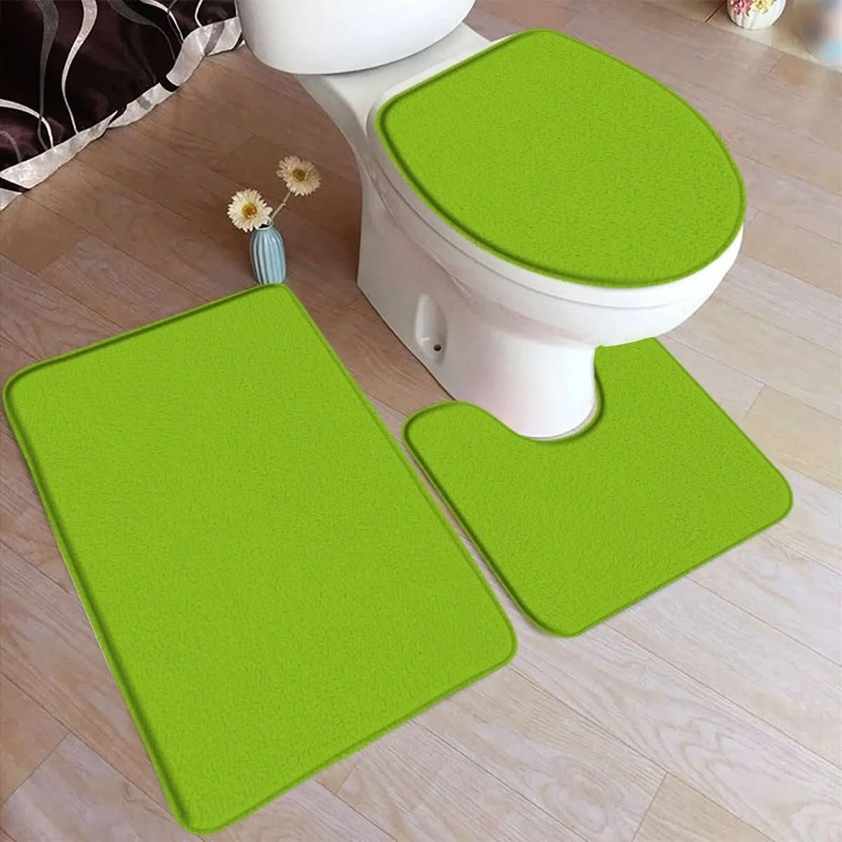 Soft 3-Piece Bathroom Rug Set with Grip