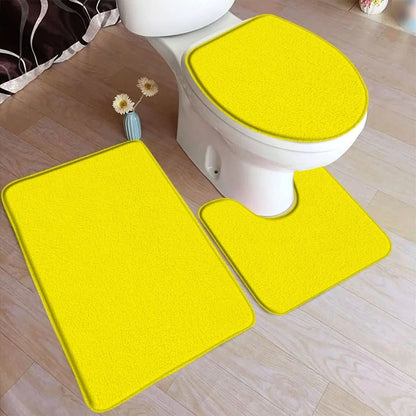 Soft 3-Piece Bathroom Rug Set with Grip