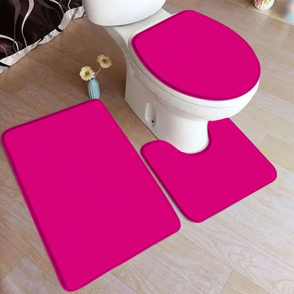 Soft 3-Piece Bathroom Rug Set with Grip