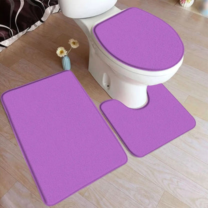 Soft 3-Piece Bathroom Rug Set with Grip