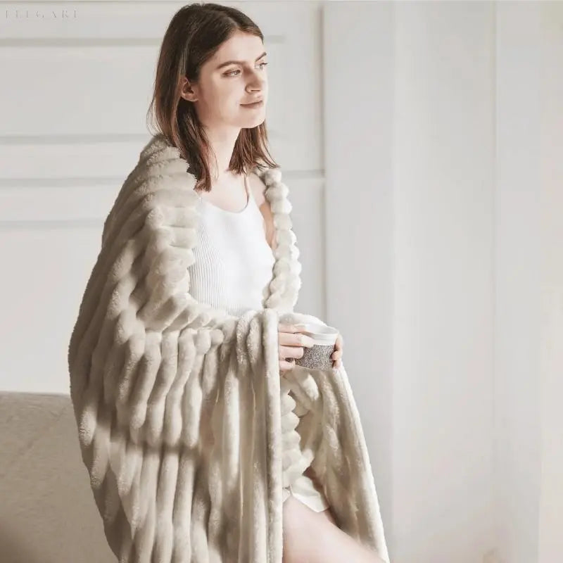 Ultra Soft Fleece Throw Blanket Warm Cozy