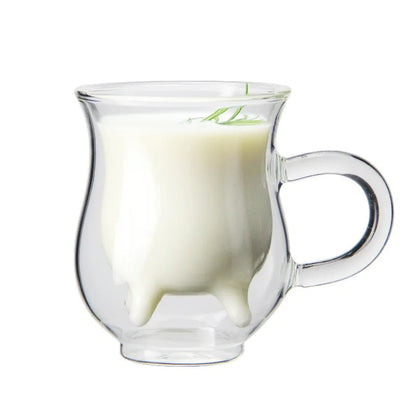 Double Walled Cow Design Coffee Mug