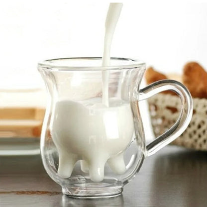 Double Walled Cow Design Coffee Mug
