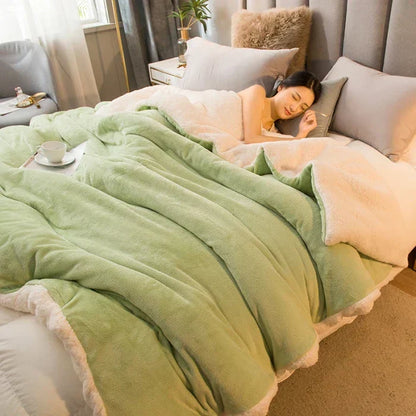 Soft Plush Reversible Winter Blanket
