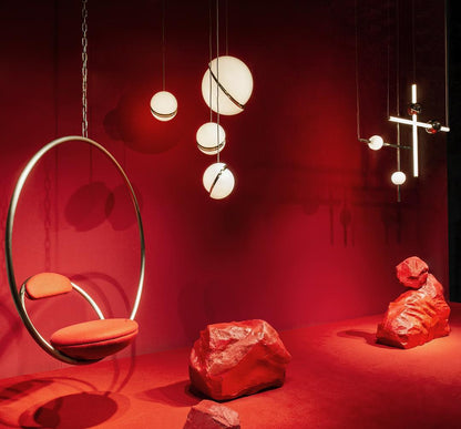 Elegant Glass Moon Pendant Lighting Fixture