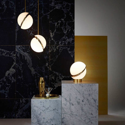 Elegant Glass Moon Pendant Lighting Fixture
