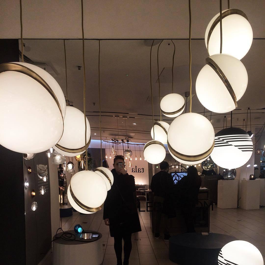 Elegant Glass Moon Pendant Lighting Fixture