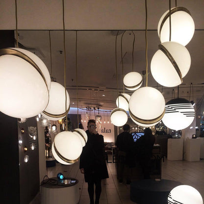 Elegant Glass Moon Pendant Lighting Fixture