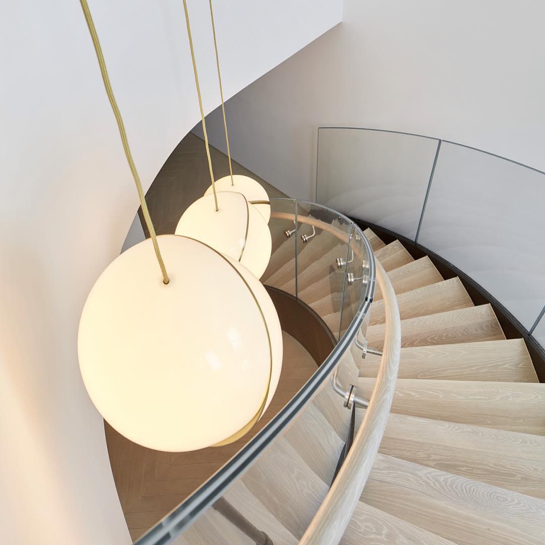 Elegant Glass Moon Pendant Lighting Fixture