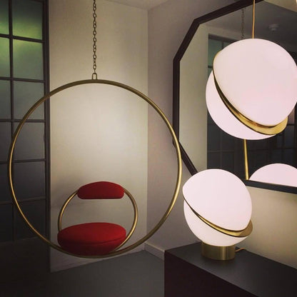 Elegant Glass Moon Pendant Lighting Fixture