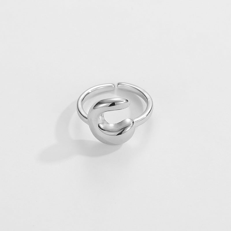 Fashionable Alphabet Initial Ring