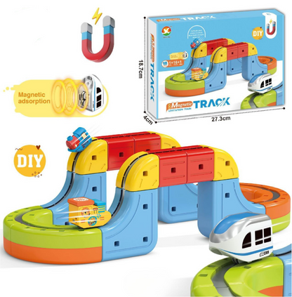 Fun Kids Magnetic Train Track Cube Toy - Yeezlab