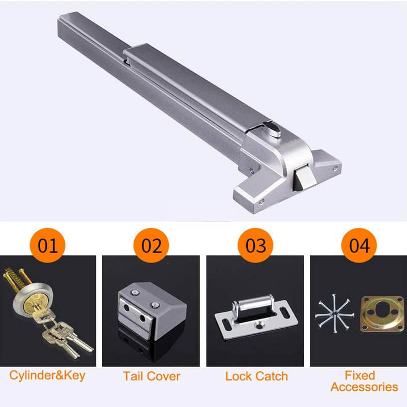 Secure Exit Door Push Bar with Outdoor Handle Lock