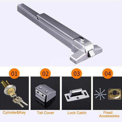 Secure Exit Door Push Bar with Outdoor Handle Lock