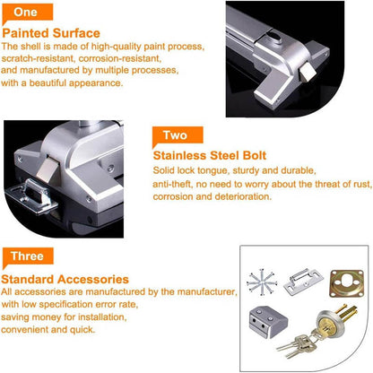 Secure Exit Door Push Bar with Outdoor Handle Lock