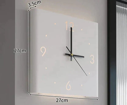 Modern LED Square Wall Clock with Light - Yeezlab