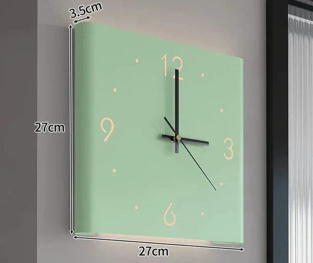 Modern LED Square Wall Clock with Light